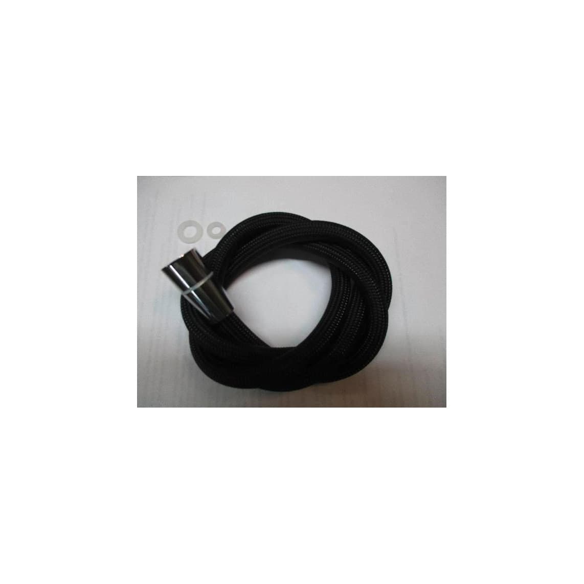 01777 Flexible de douche à vaisselle, noir/chromé, avec écrou conique long, 120 cm