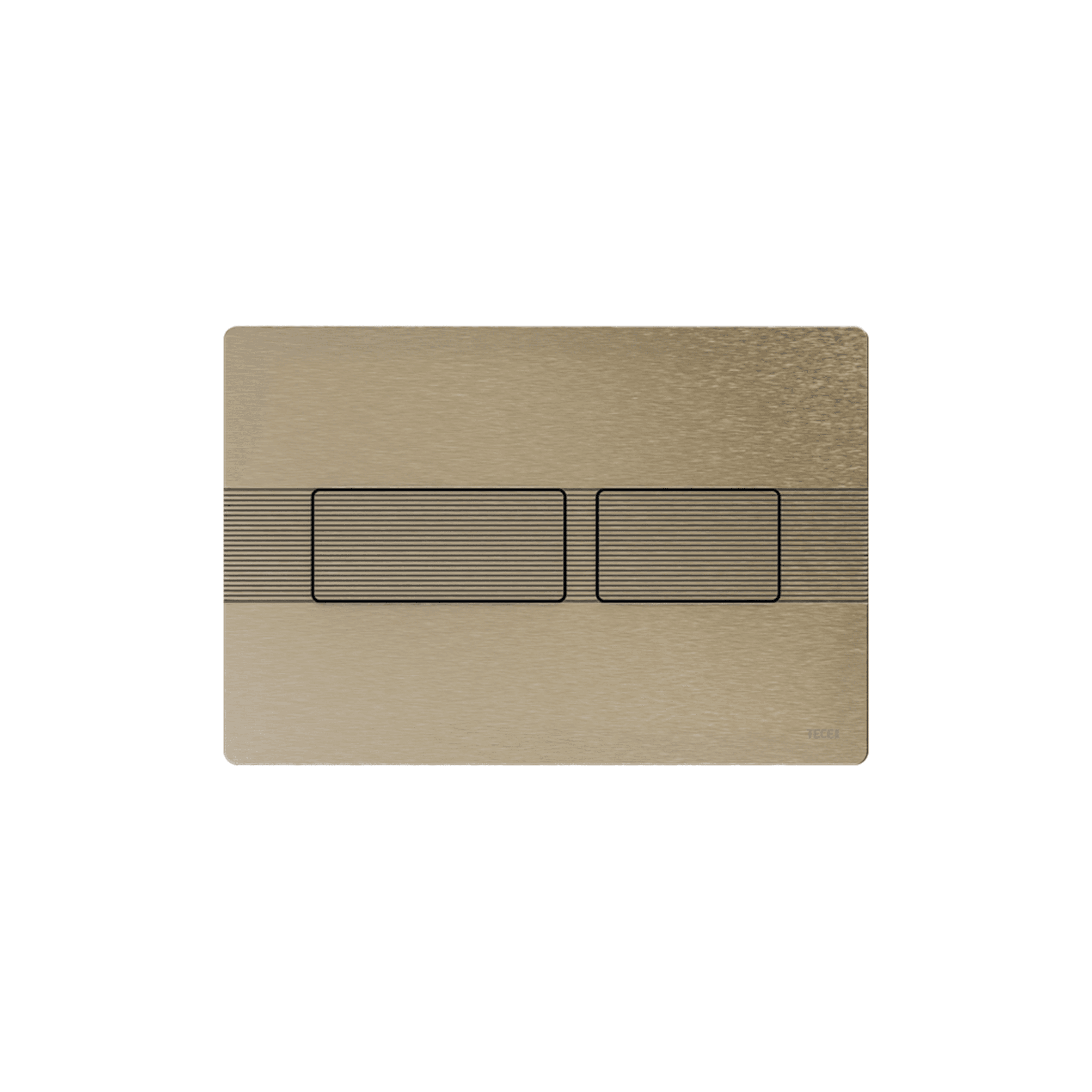 PLAQUE DE DÉCLENCHEMENT WC TECESOLID, DOUBLE TOUCHES, NICKEL BROSSÉ AVEC STRUCTURE LINÉAIRE