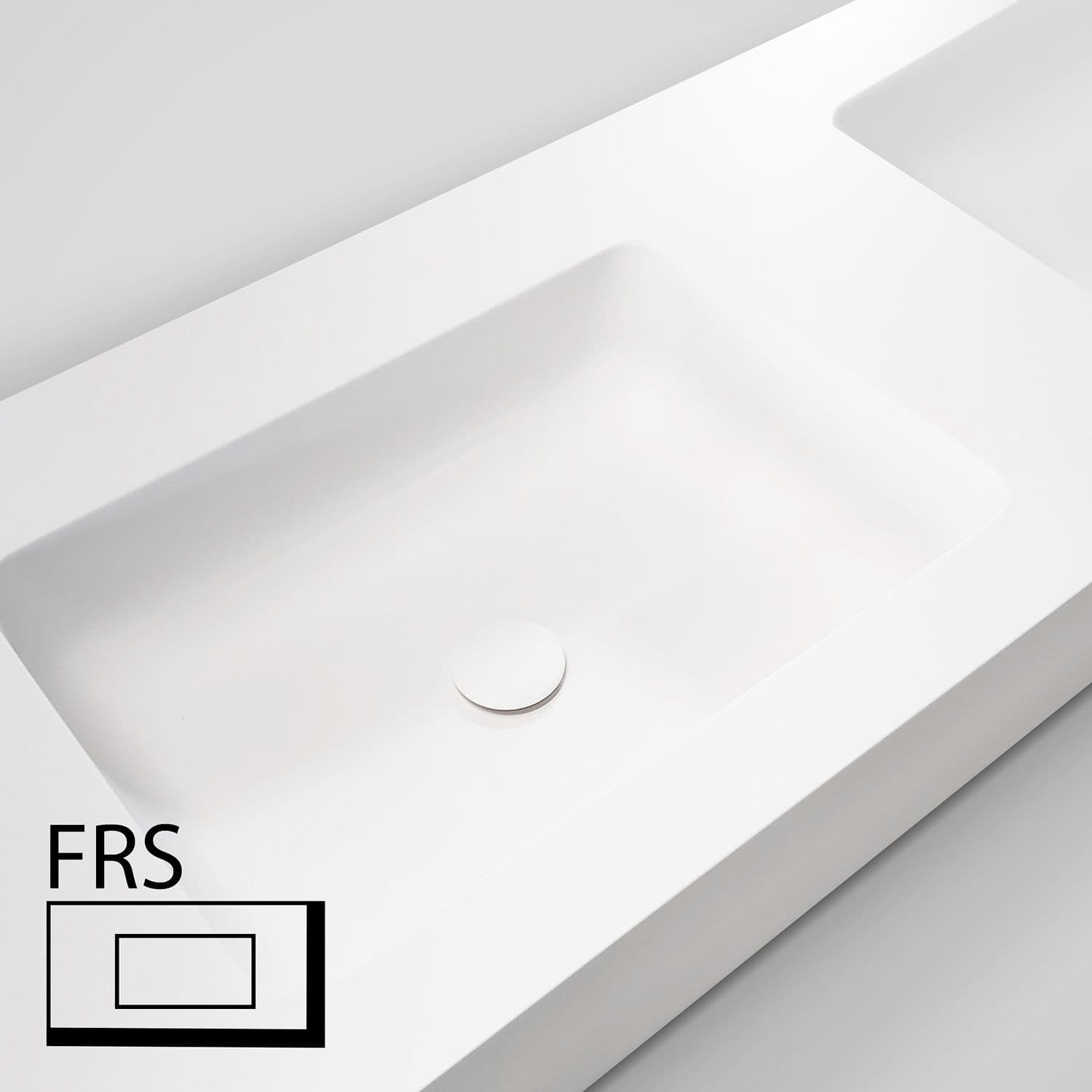 TABLET TAILOR TOP DOUBLE LAVABO CENTRAL FRS 160CM SOLID XONYX BLANC