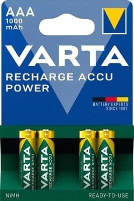 Photo accu AAA Ni-Mh 1000mAh 1.2V hauteur 44.5mm diamètre 10.5mm