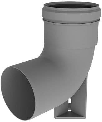 COUDE AVEC SUPPORT FLEX 100MM