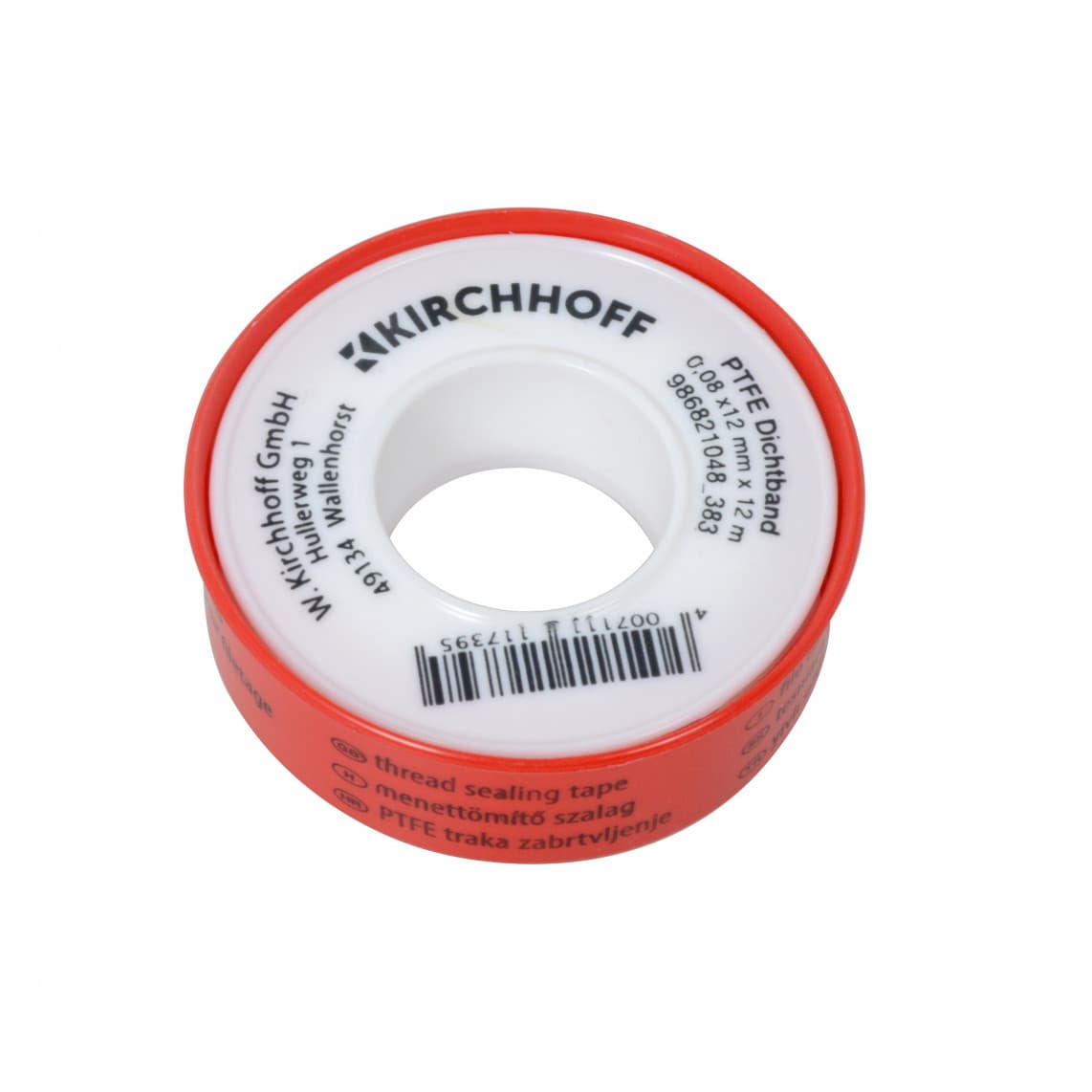 986821048 PTFE ruban d'étanchéité pour filetage, 0,08 x 12 mm x 12 m