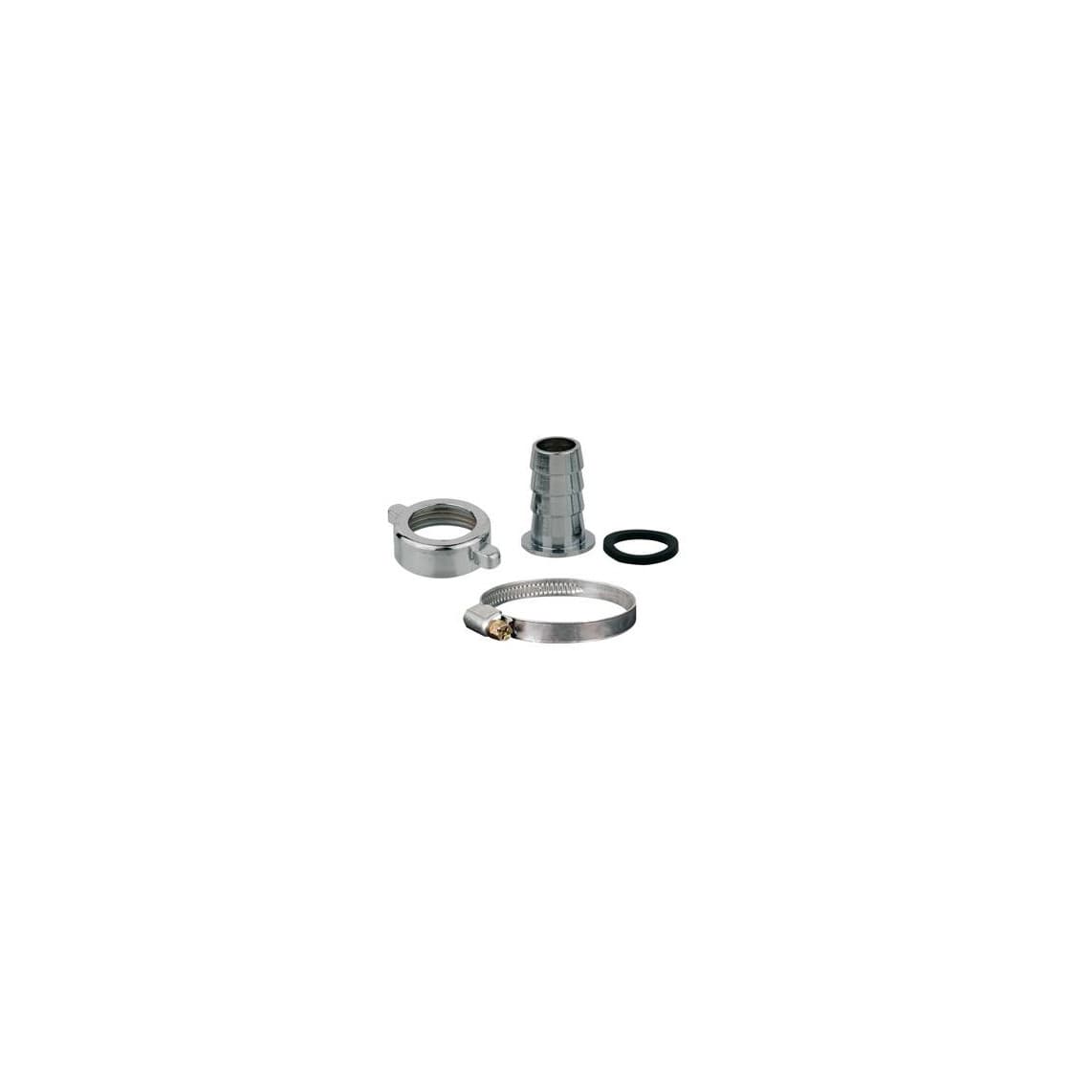 987383113 LT raccord à visser pour flexible, chromé, 3/4"M x 1/2"T, avec collier de serrage