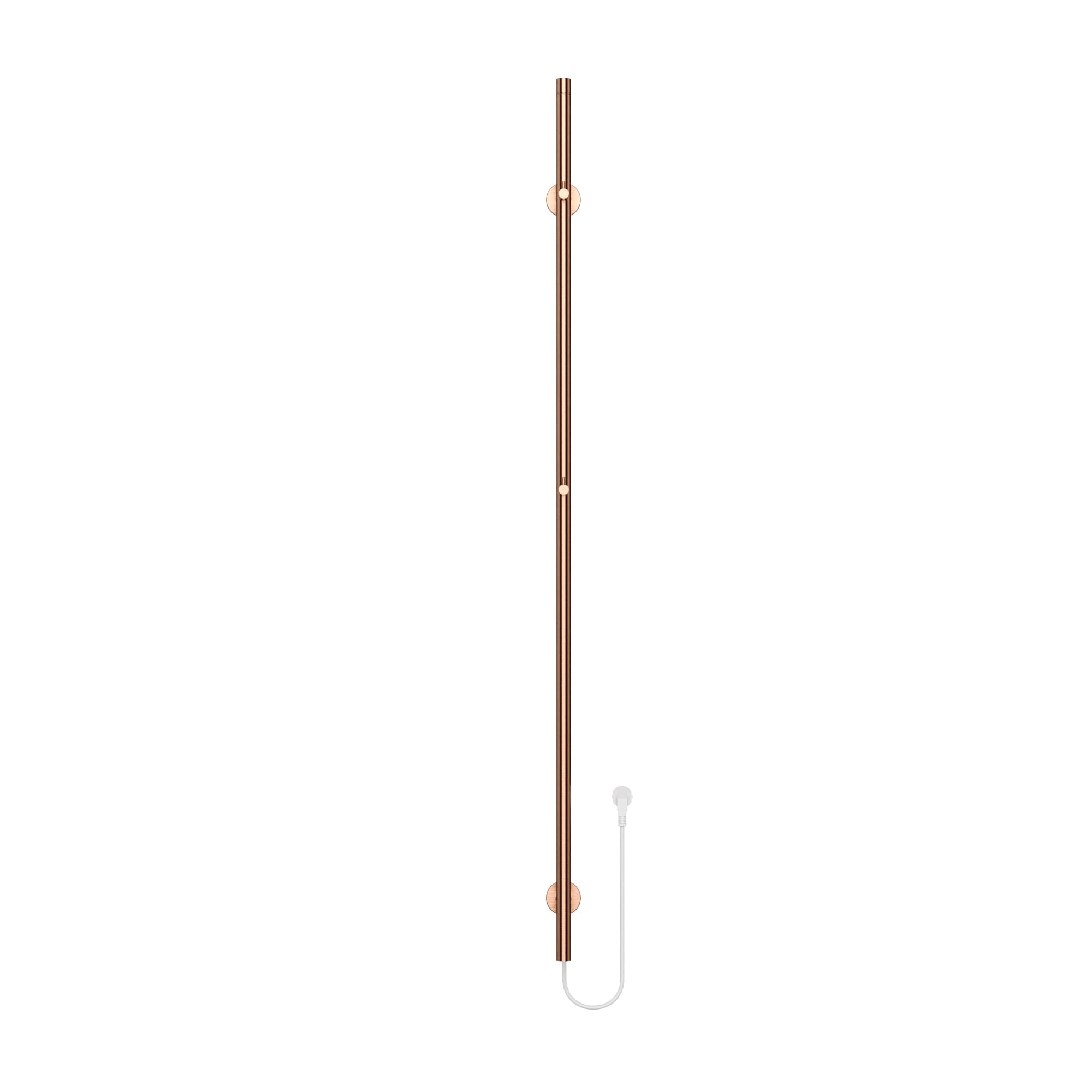 BELRAD ROD SÈCHE-SERVIETTES À TIGE - ÉLECTRIQUE - SIMPLE - 60W - Ø2,5CM - 150X6,3X12,7 CM - CUIVRE BROSSÉ