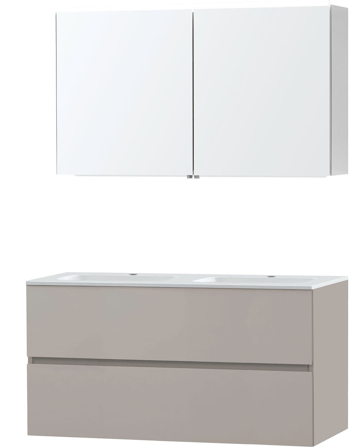 MEUBLE MOLTO POUDRE GRIS 120 PORCELAINE ARMOIRE TOILETTE