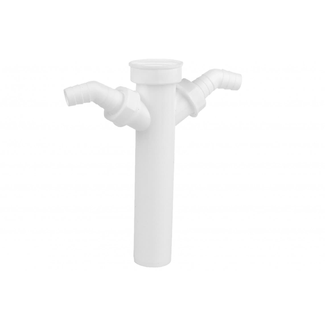 98837148 KS tube plongeur, blanc, 1 1/2" F x 250 mm, pour DN 40 mm siphon, avec 3/4" raccordement d'appareil double
