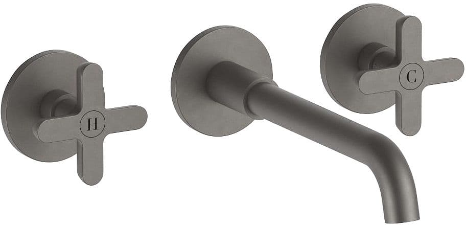 SET DE FINITION MITIGEUR LAVABO 3 TROUS ICONA CLASSIC FANTINI 200MM MAT GUN METAL PVD