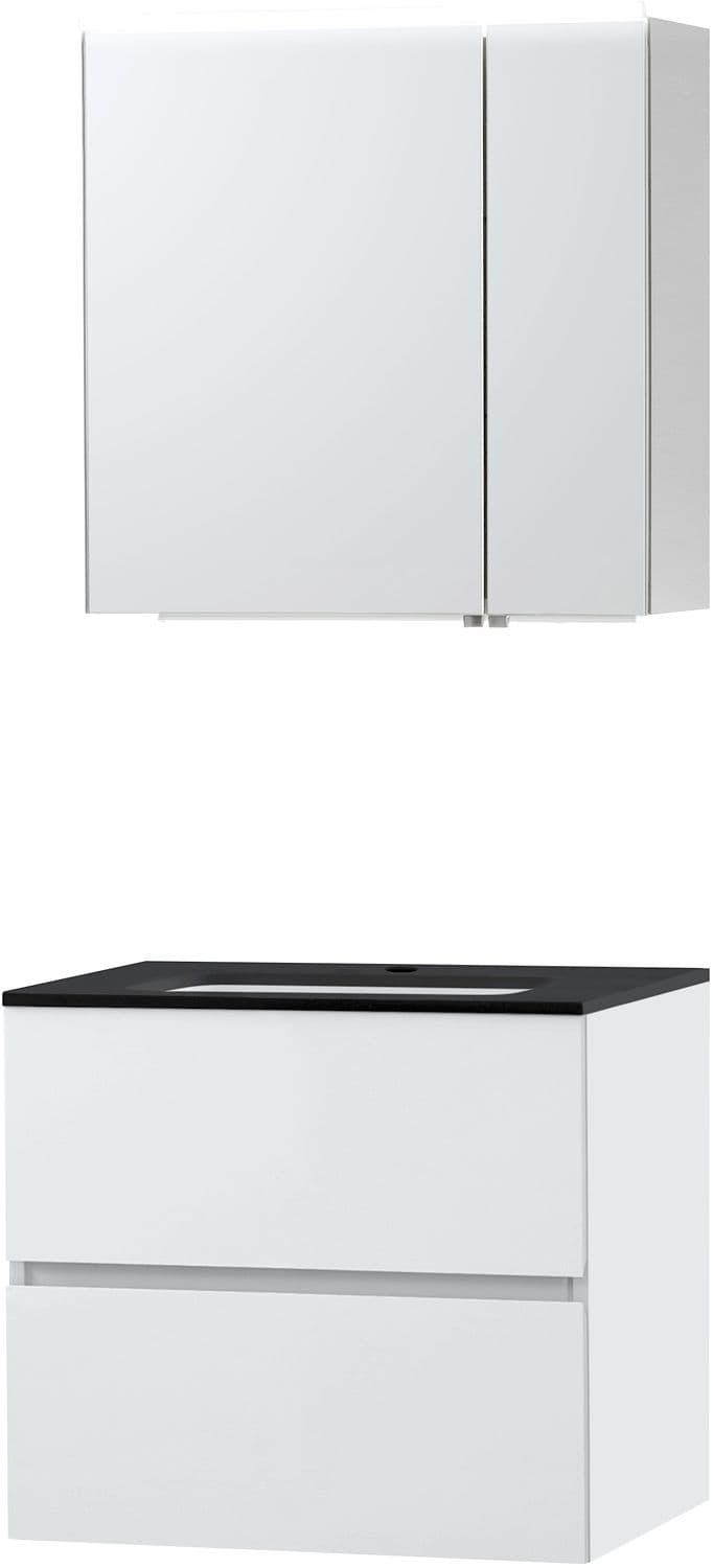 MEUBLE MOLTO POUDRE BLANC 70 BLEU BELGE ARMOIRE TOILETTE