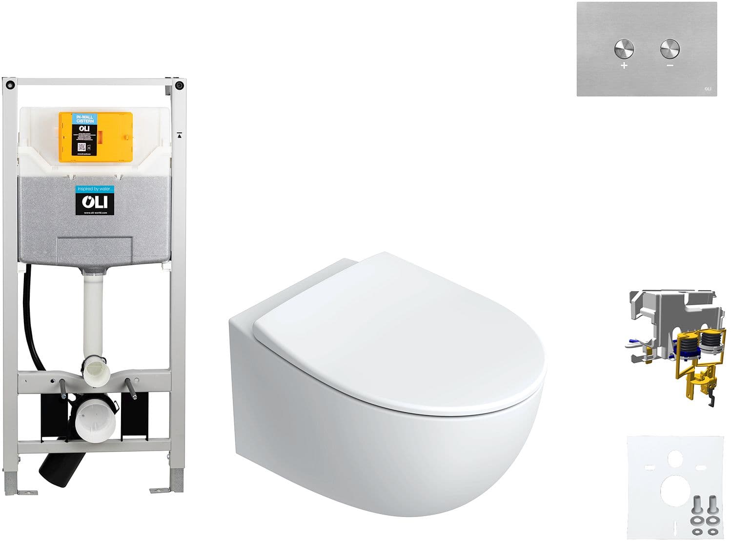 WALLFIX OLI WC SUSPENDU ITALY CATALANO BLINK INOX