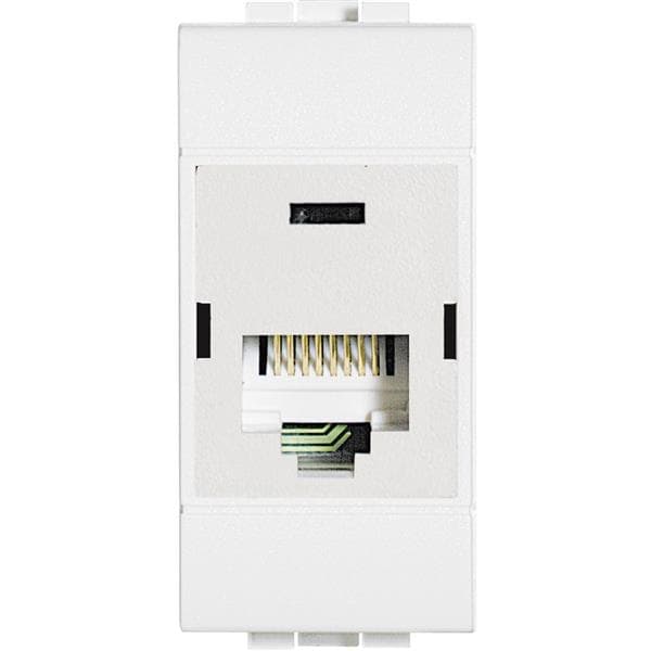 LivingLight RJ45 cat5E UTP 1 module Blanc - 110 idc