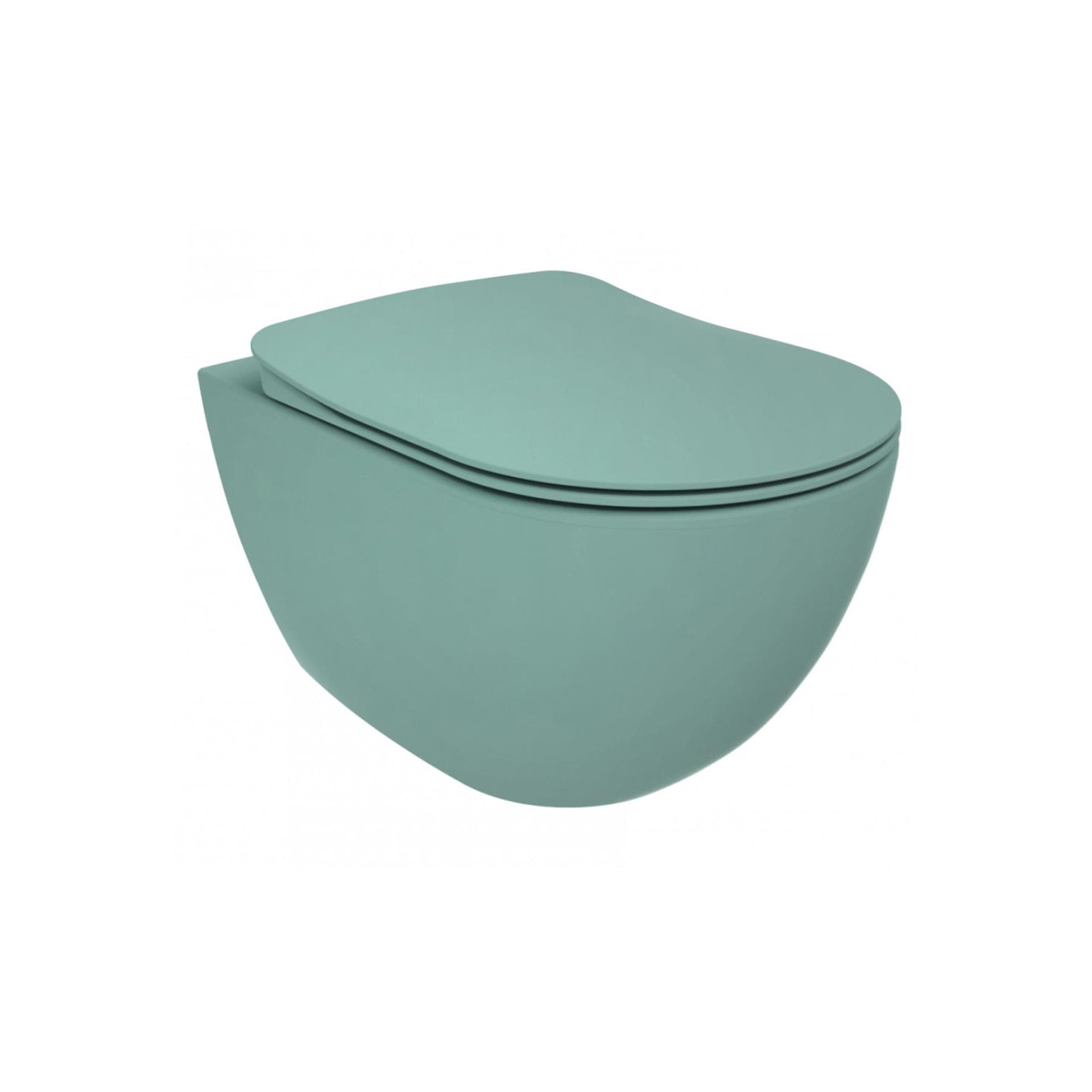 CREAVIT FREE WC SUSPENDU – SANS BRIDE – SANS ABATTANT – VERT NIL MAT