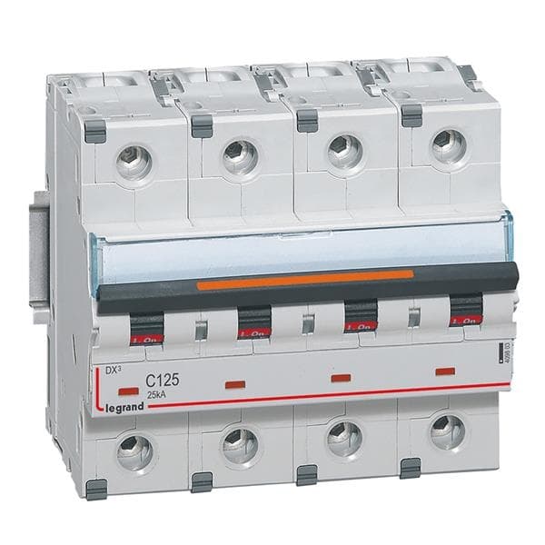 Disjoncteur DX³ 4 pôles courbe C 125A 400V - 25kA - 6 modules