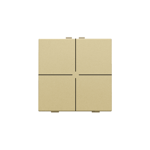 Bouton-poussoir quadruple pour Niko Home Control, couleur gold coated