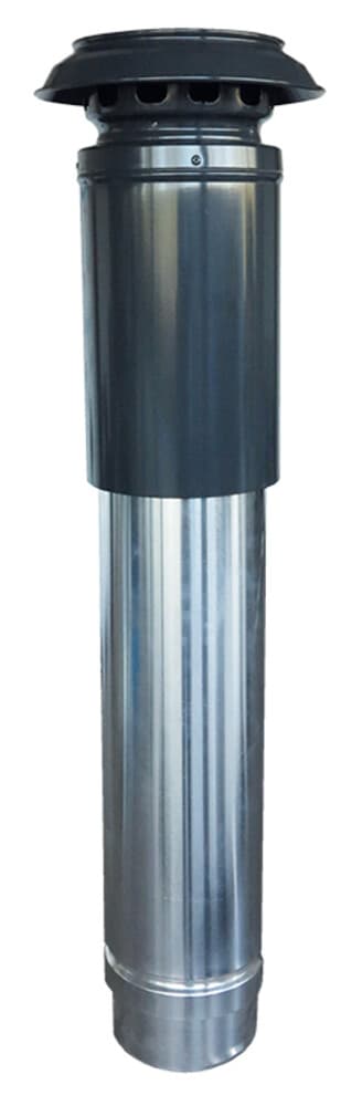 Sanutal passage toiture D125 double paroi galvanisé RAL9005