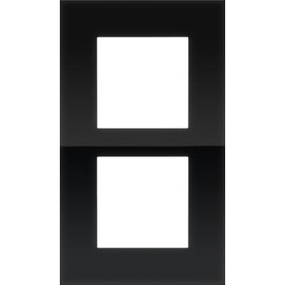 Double plaque de recouvrement de 60mm d'entraxe verticalement Niko Pure liquid Black