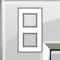 LivingLight - plaque rectangulaire 2 x 2 modules Gris givré