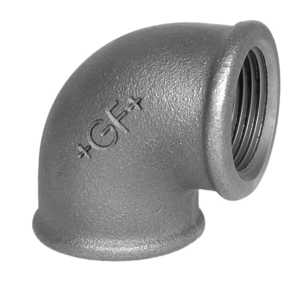 Georg Fischer noir nr.90 coude 90° FF 3/8"