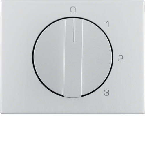 Enjoliveur avec bouton rotatif pour interrupteur 3 paliers avec position 0 K.5 Alu