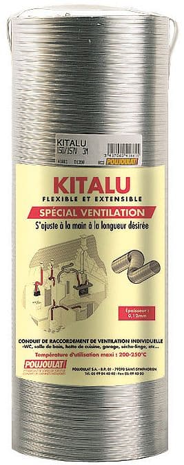 FLEXIBLE ALUMINIUM POUR VENTILATION 105MM 0,85-3M