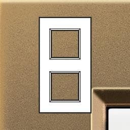 LivingLight - plaque rectangulaire 2 x 2 modules 71mm Bronze
