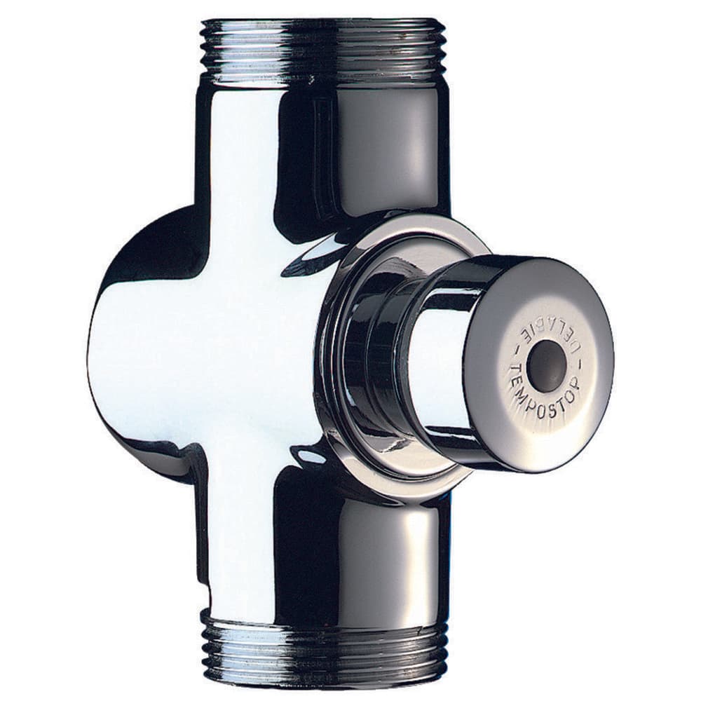 Delabie Tempostop Tempochasse robinet temporisé WC 5/4 laiton chromé avec bouton