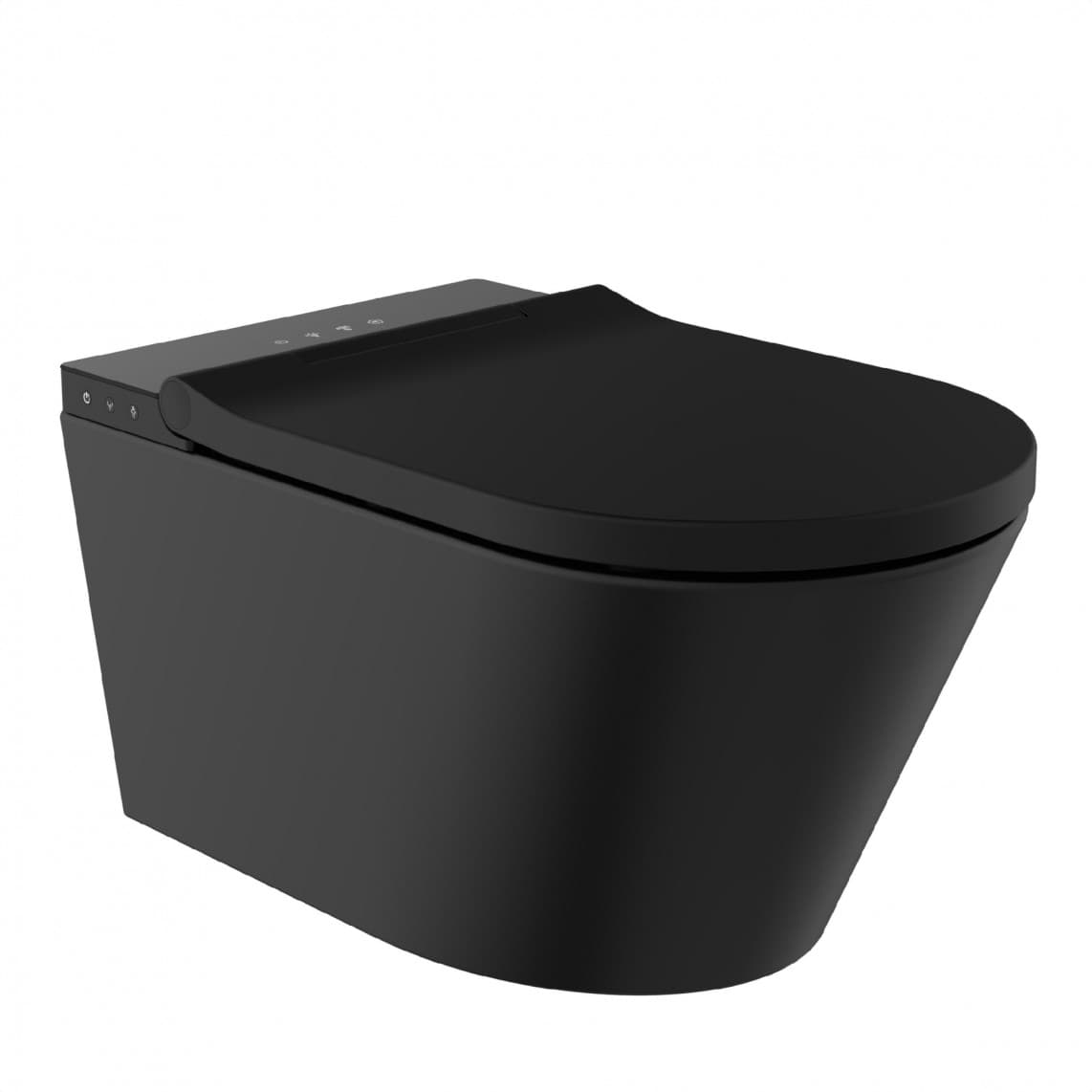 92106 SCHÜTTE abattant WC lavant, sans bride, avec abattant wc, noir
