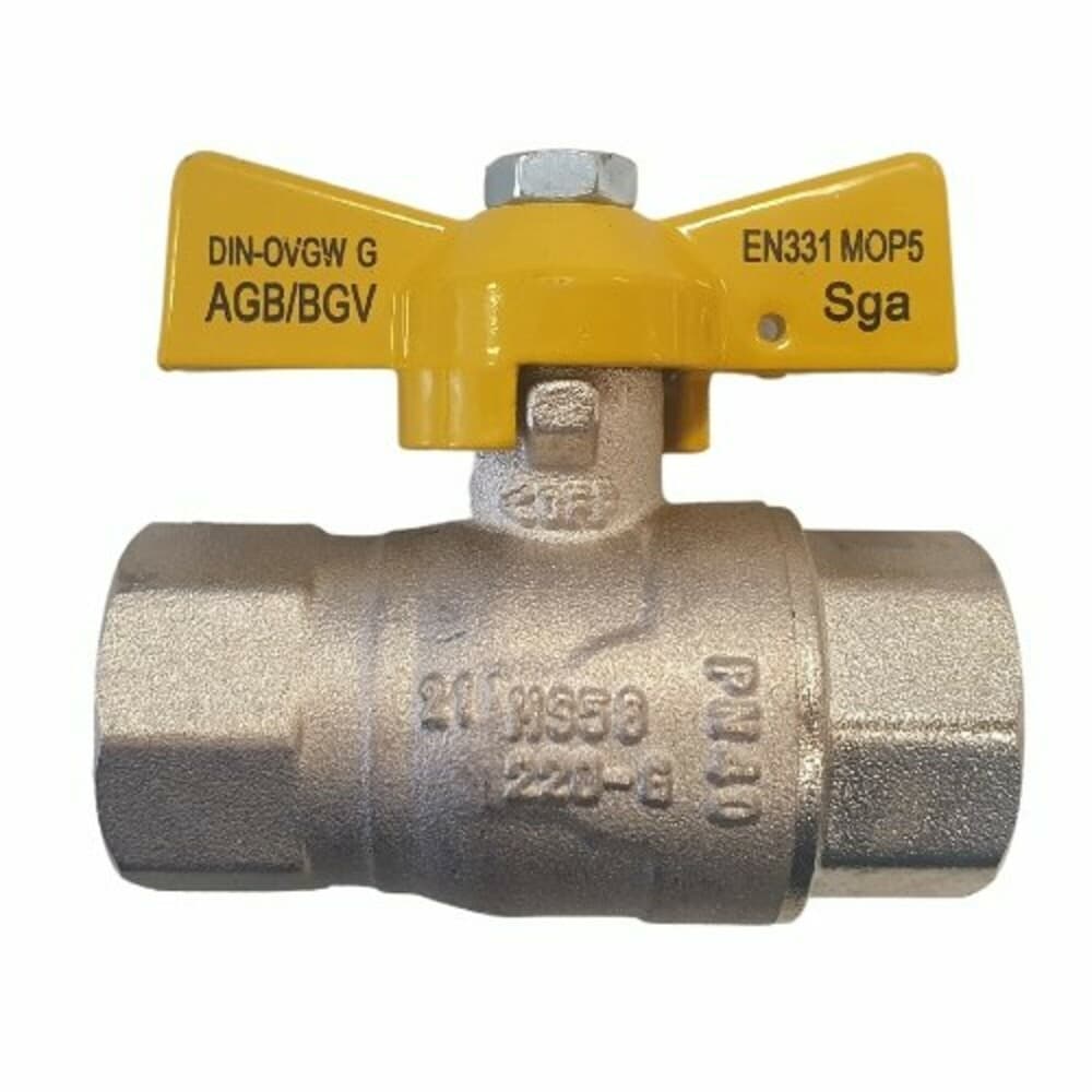 Van Marcke robinet d'arrêt gaz type FF-papillon ARGB 1/2" laiton
