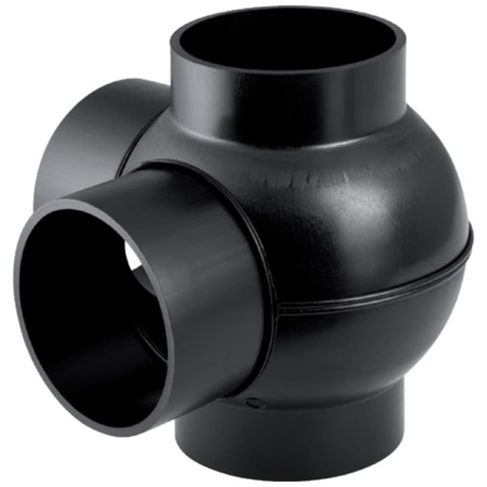 Geberit décharge en PE embranchement boule 88,5° 2 embr. à 90° D110 x 90