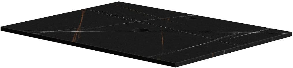 TABLET MARBRE CERAMIQUE PURO L70 H1,2 1VIDAGE/TROU ROBINET BAMBOO BLACK