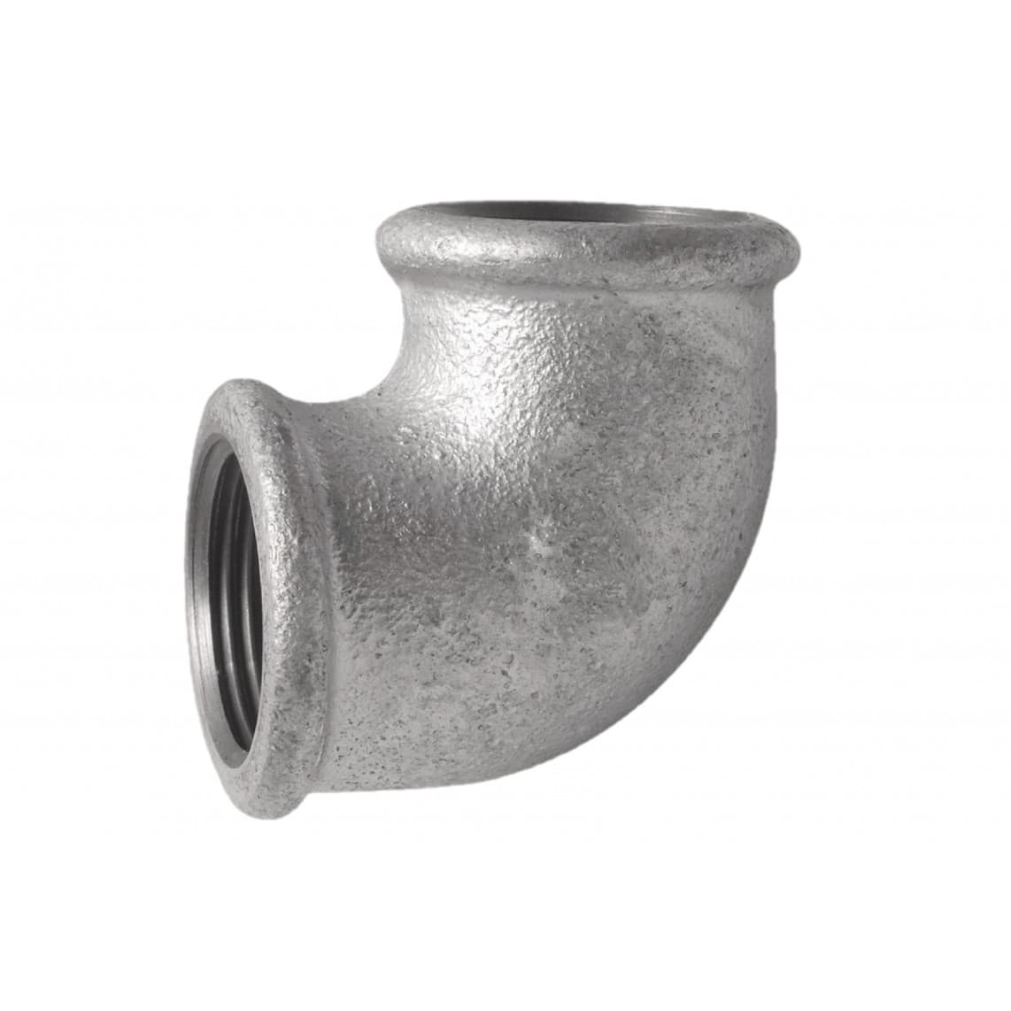 989714055 FM coude 90°, galvanisé, 1 1/4" F, (90)