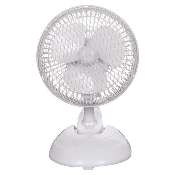 Ventilateur de table avec clip Blanc diamètre 19 15W