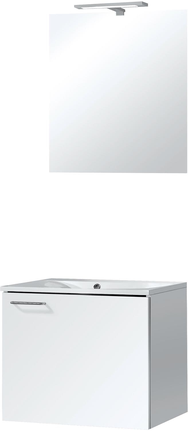 MEUBLE BIZZY 60/60 AVEC MIROIR 60 AVEC ECLAIRAGE BLANC