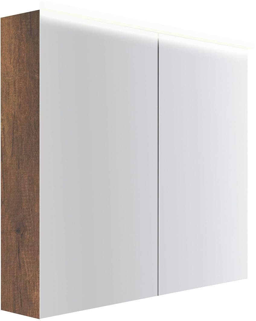 ARMOIRE TOILETTE COFFEE 2 PORTES 900MM 4250K CHENE DECOR ROUILLE