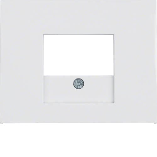 Enjoliveur pour prise informatique et connexions haut - parleurs Berker K.1 Blanc polaire, brillant
