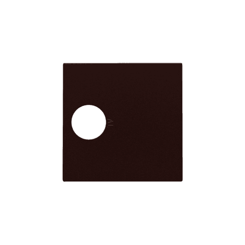 Set de finition pour connexion coaxiale simple pour TV, couleur dark brown coated