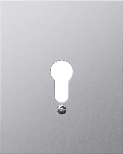 Cache métallique 125 x 100mm Gris Sans symboleAluminium - cache de recouvrement de l'interrupteur à