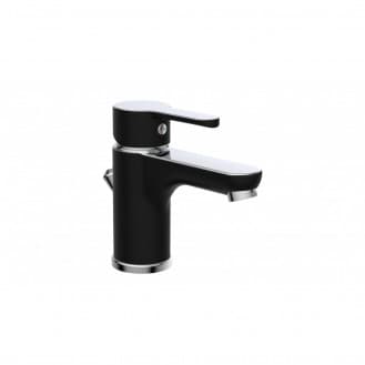 NI075DINBCR DIZIANI Mitigeur lavabo, noir mat/chromé