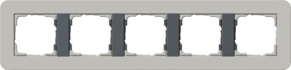 Cadre de finition Gira E3 Soft-Touch Gris avec cadre de support Anthracite Soft-Touch Gris avec