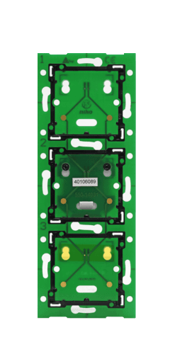 Triple vertical platine murale pour Niko Home Control à utiliser avec une unité de raccordement, 60 x 71 mm