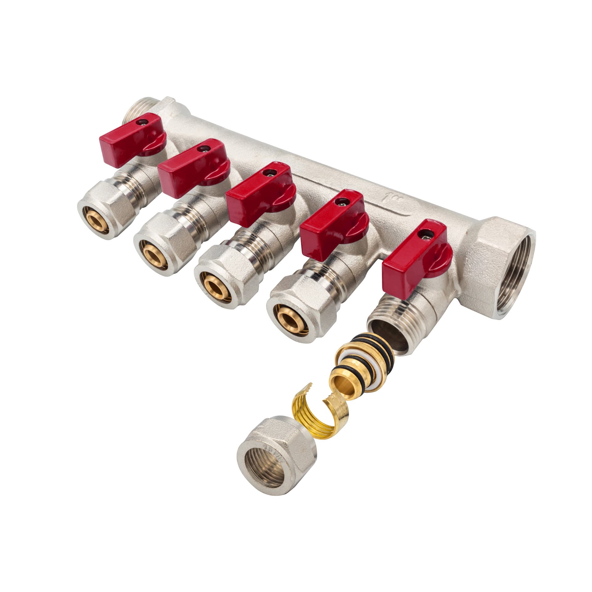 "COLLECTEUR A VANNE MF-1"" 5X16 ROUGE"