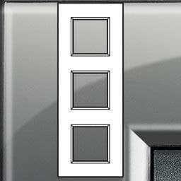 LivingLight - plaque rectangulaire 3 x 2 modules 71mm London fog