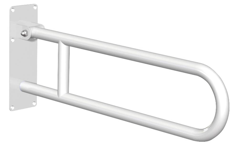 Delabie poignée relevable inox époxy blanc platine 6 trous D320 L760mm