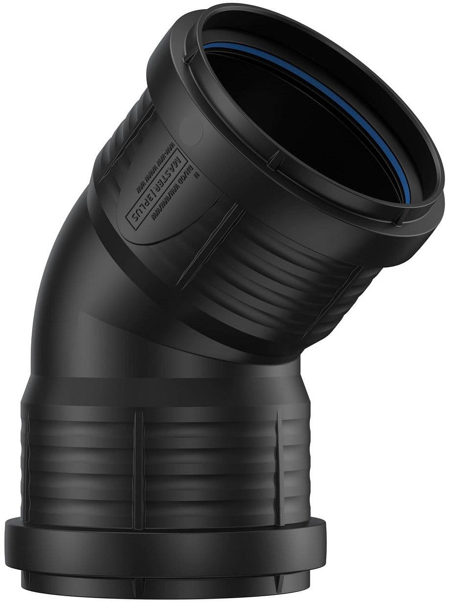 COUDE PP 45°.FF 75MM NOIR