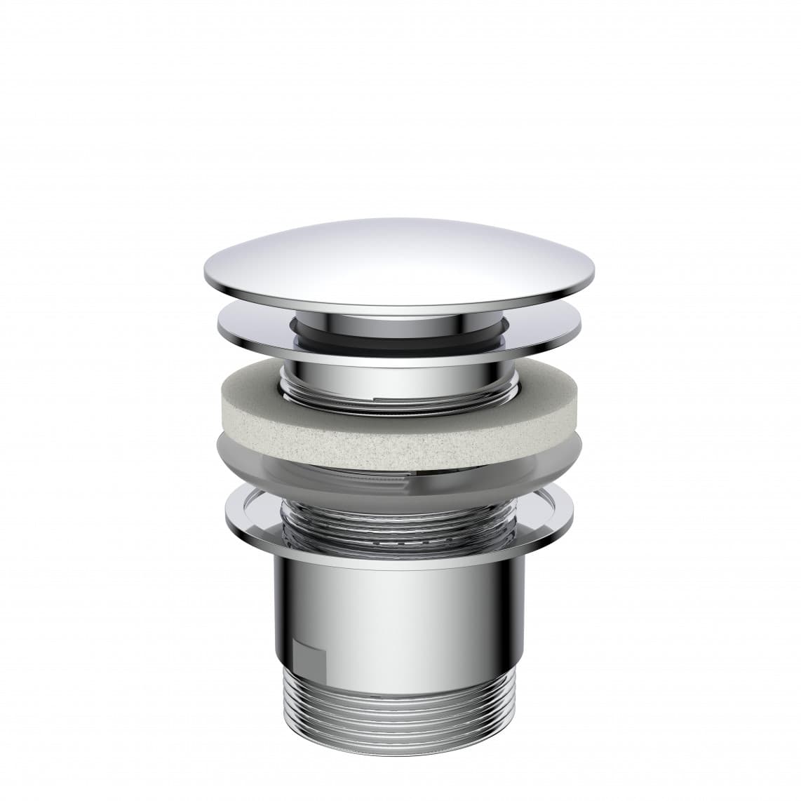 98807330 DAV-1WK vanne d'évacuation, chromé, 1 1/4" x 65 mm