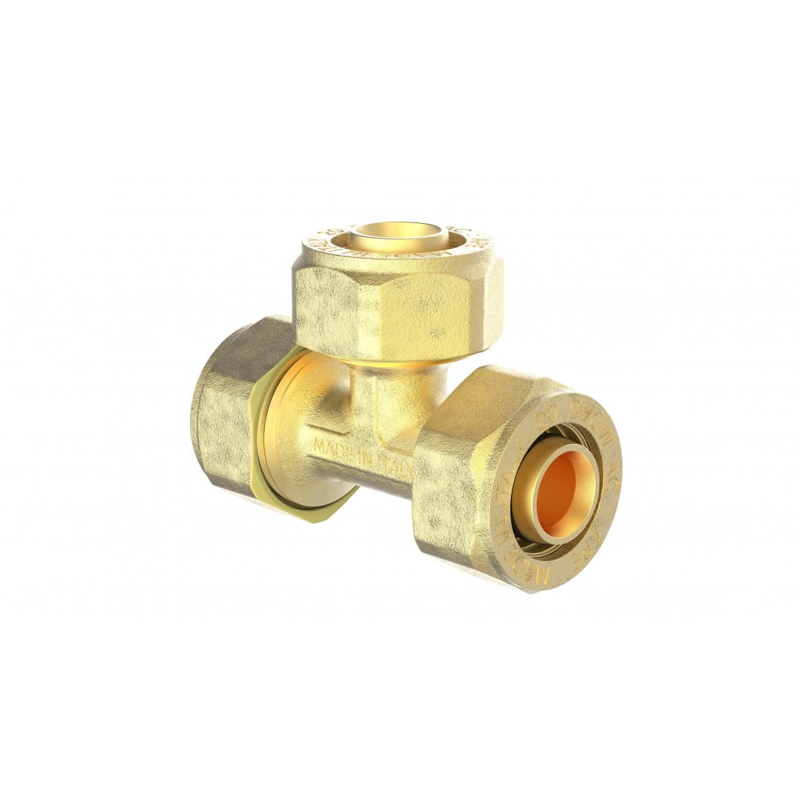 988911255 LT pièce en T, vierge, 20 mm, raccord à serrer pour tube multicouche