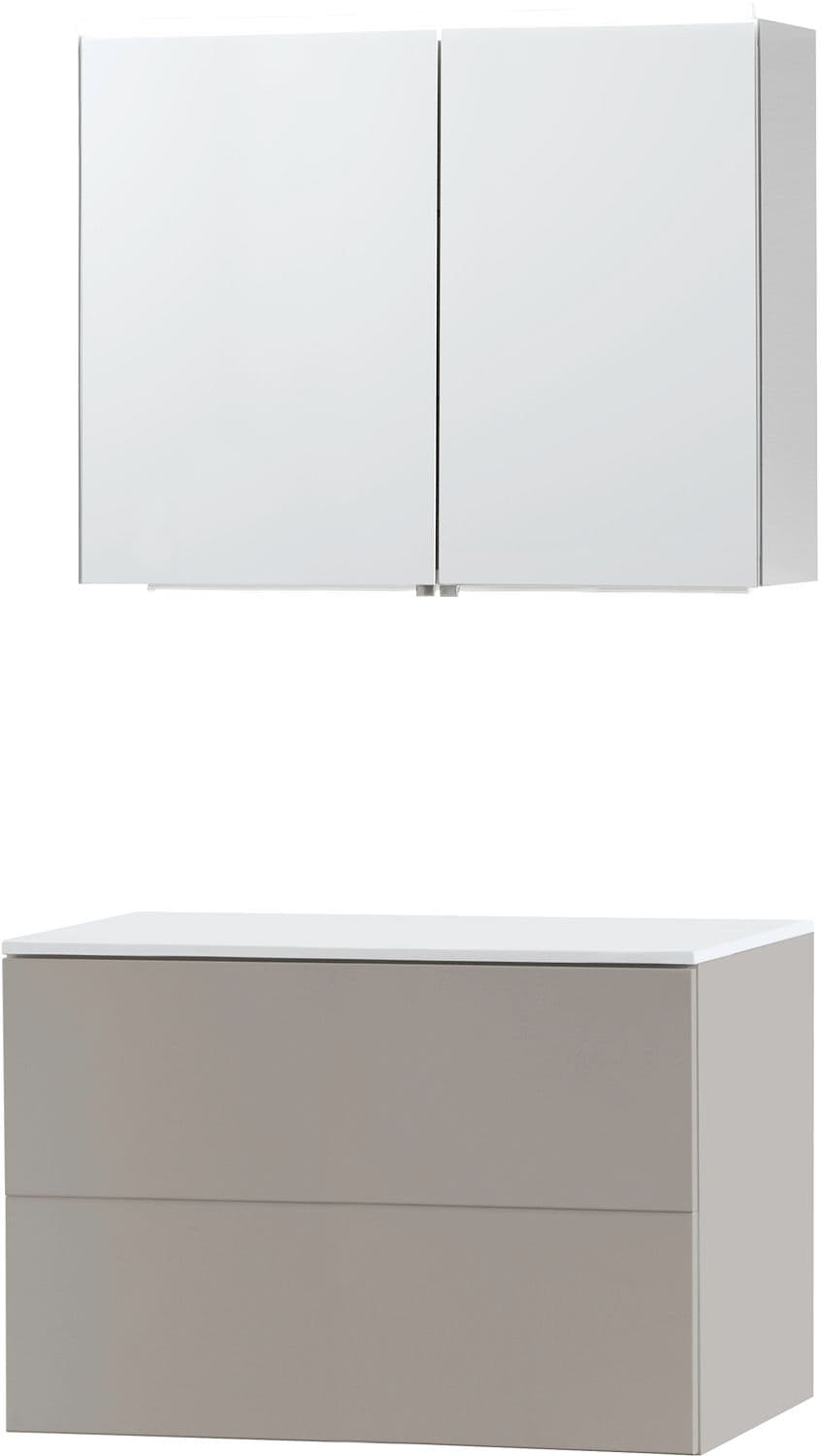 MEUBLE PURO SOLO GRIS 90 SOLID A POSER ARMOIRE TOILETTE