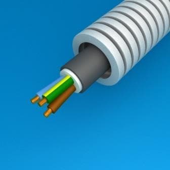 Tube précâblé xvb 3G6 diamètre 20mm en rouleau de 50m