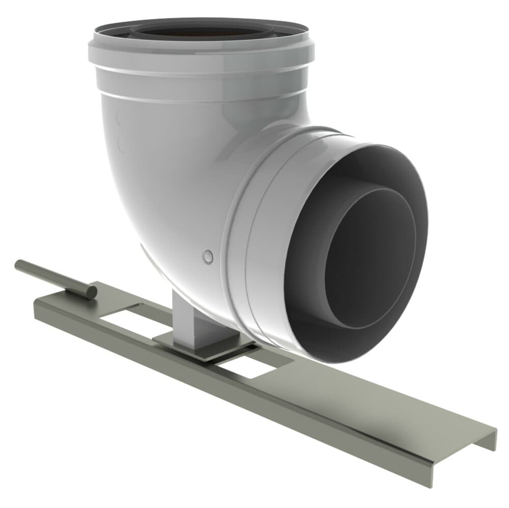 Muelink & Grol coude concentrique 90° avec support pour D80/125