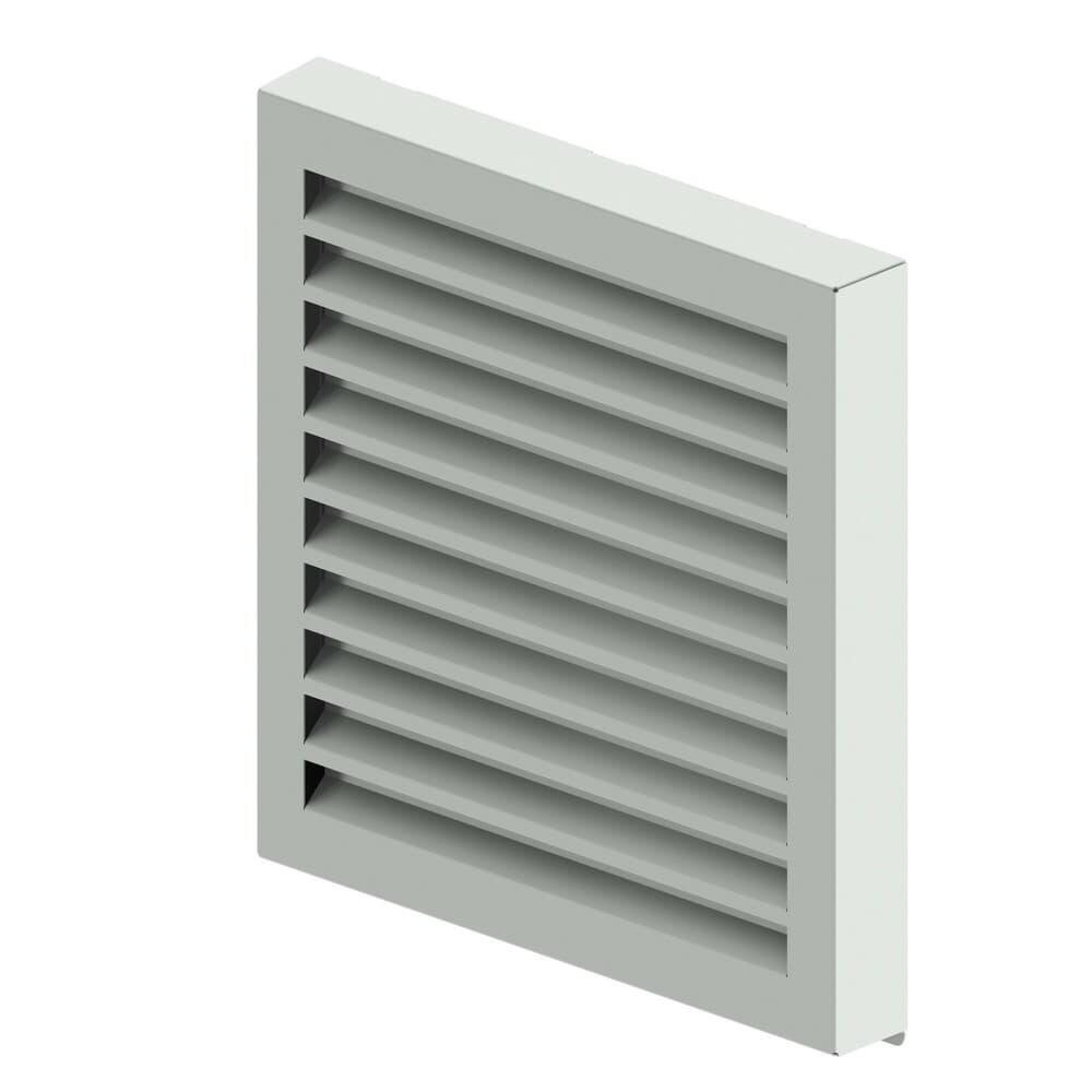 Zehnder ComfoEdge grille murale en inox DN125 248x267x37