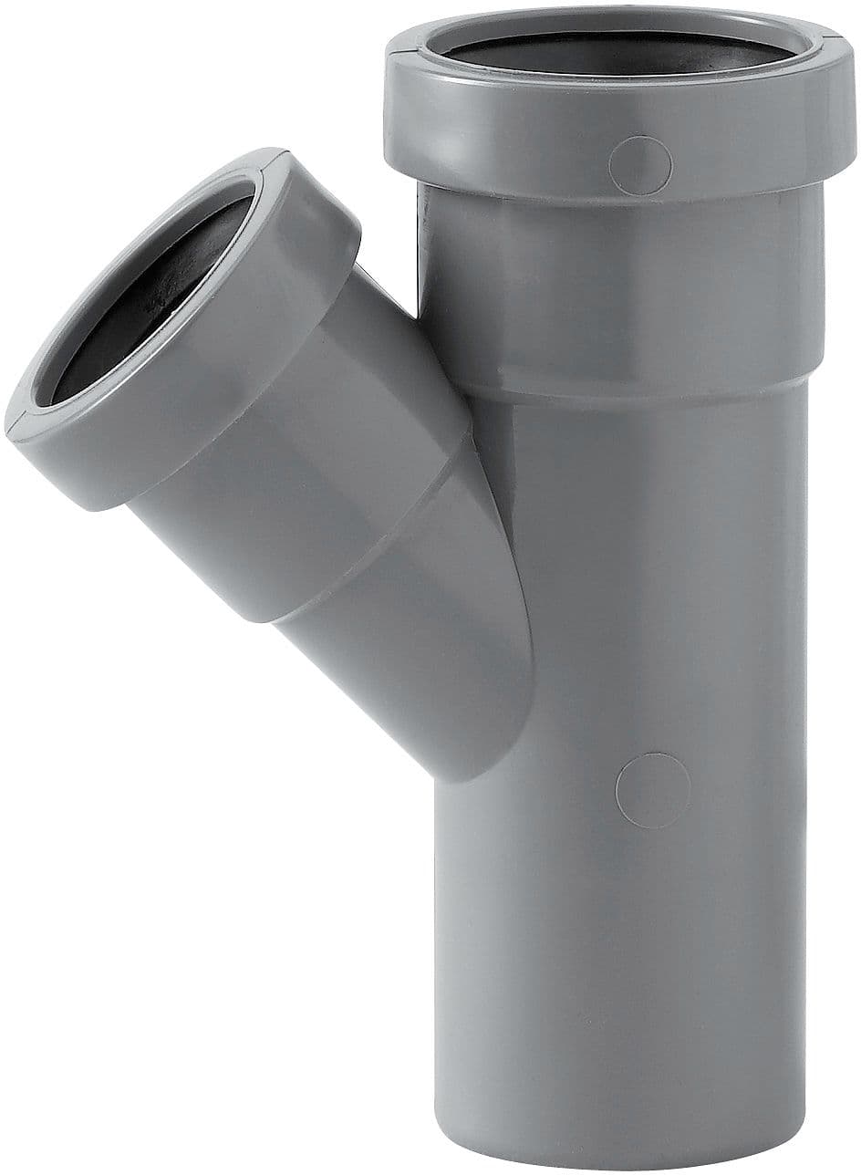 T DE REDUCTION PVC EUPEN 45°. 50- 40MM RA34B